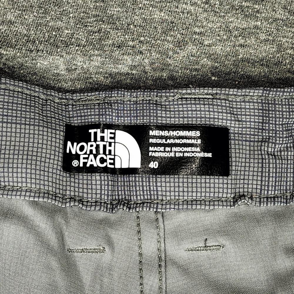NorthFace Plaid Short 40 Men Nylon Flat Front Gray 9" Preppy Performance Stretch - Picture 3 of 12